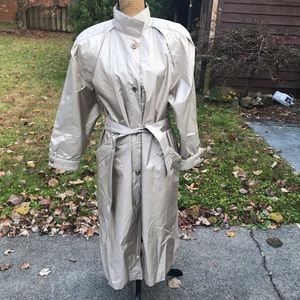 British Mist taupe trench coat jacket size 13/14